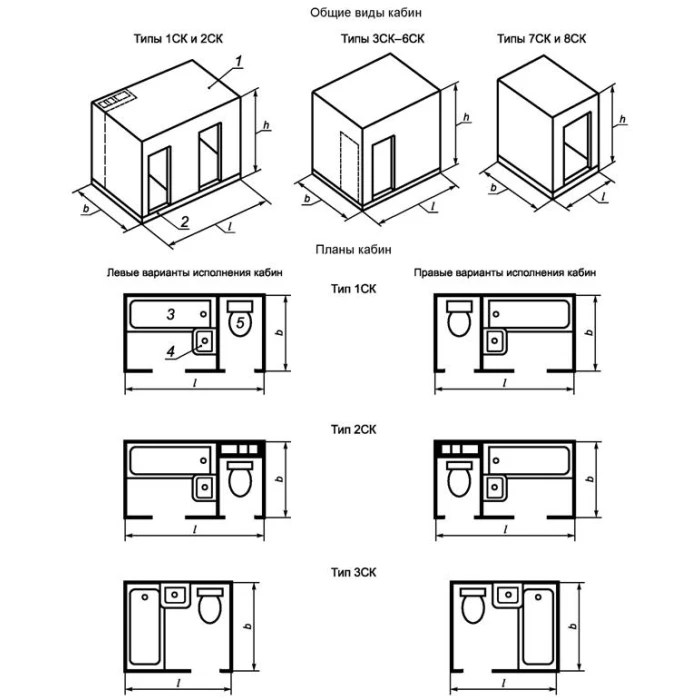 Кабина санитарно-техническая 2СК 24