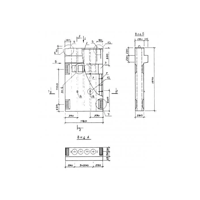 Вентиляционная диафрагма бетонная 1ВДП 33.26.26