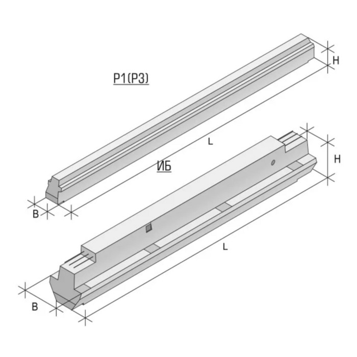 Ригель железобетонный Р1-3