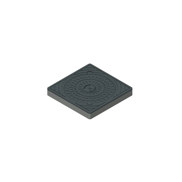 Люк квадратный тип ТМР (С250)-8.1-60 (75х75) с бетонным основанием