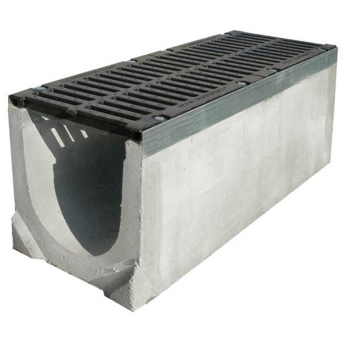 ТУ Лоток водоотводный бетонный DN150 h255                                                      с вертикальным водосливом