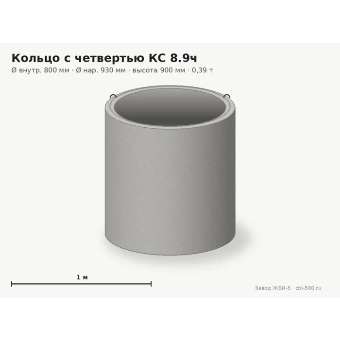 Кольцо с четвертью КС 8.9ч