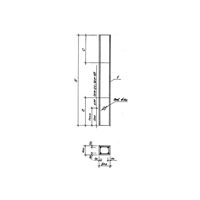 Колонна железобетонная 8Кф 136-1